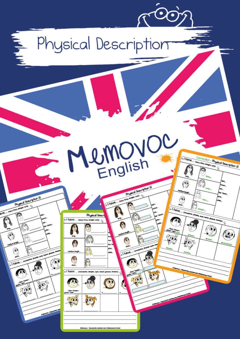 Physical Description - Vocabulary - PDF Worksheets - Memovoc