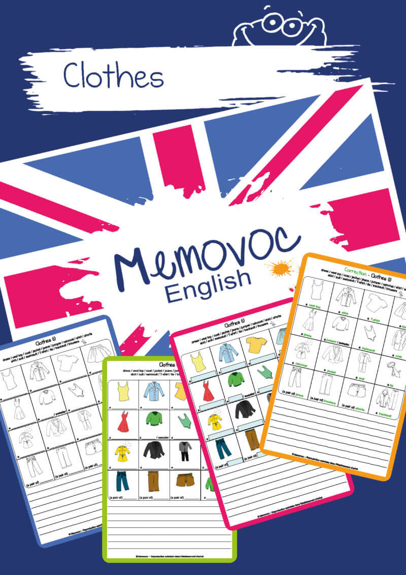 Clothes - Vocabulary - PDF Worksheets