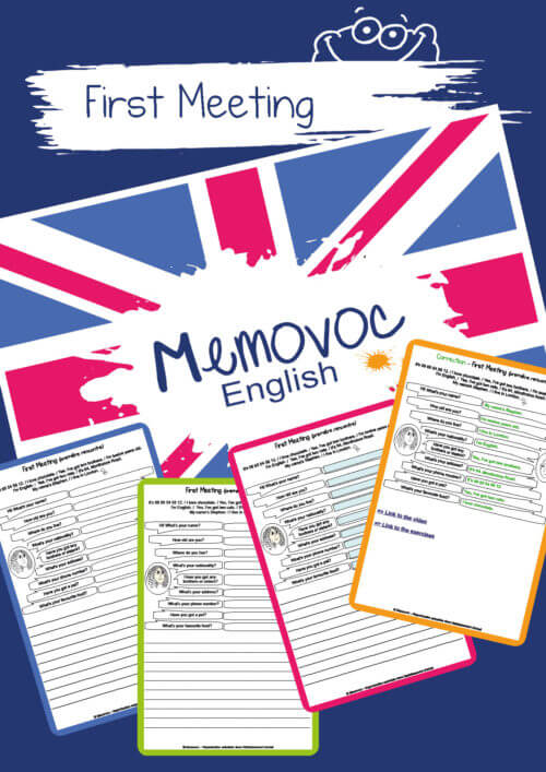 First Meeting - Vocabulary - PDF Worksheets