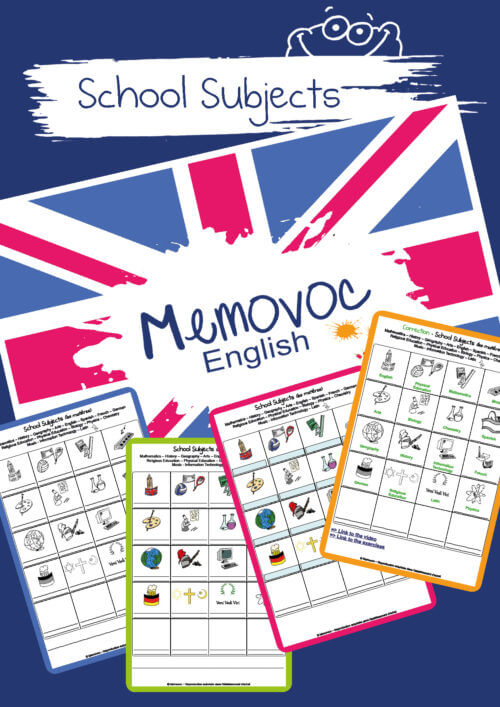School Subjects - Vocabulary - PDF Worksheets