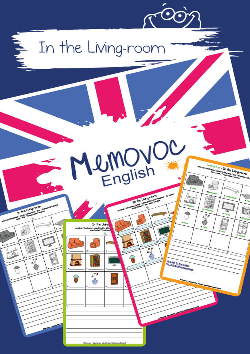 In the living-room - Vocabulary - PDF Worksheets