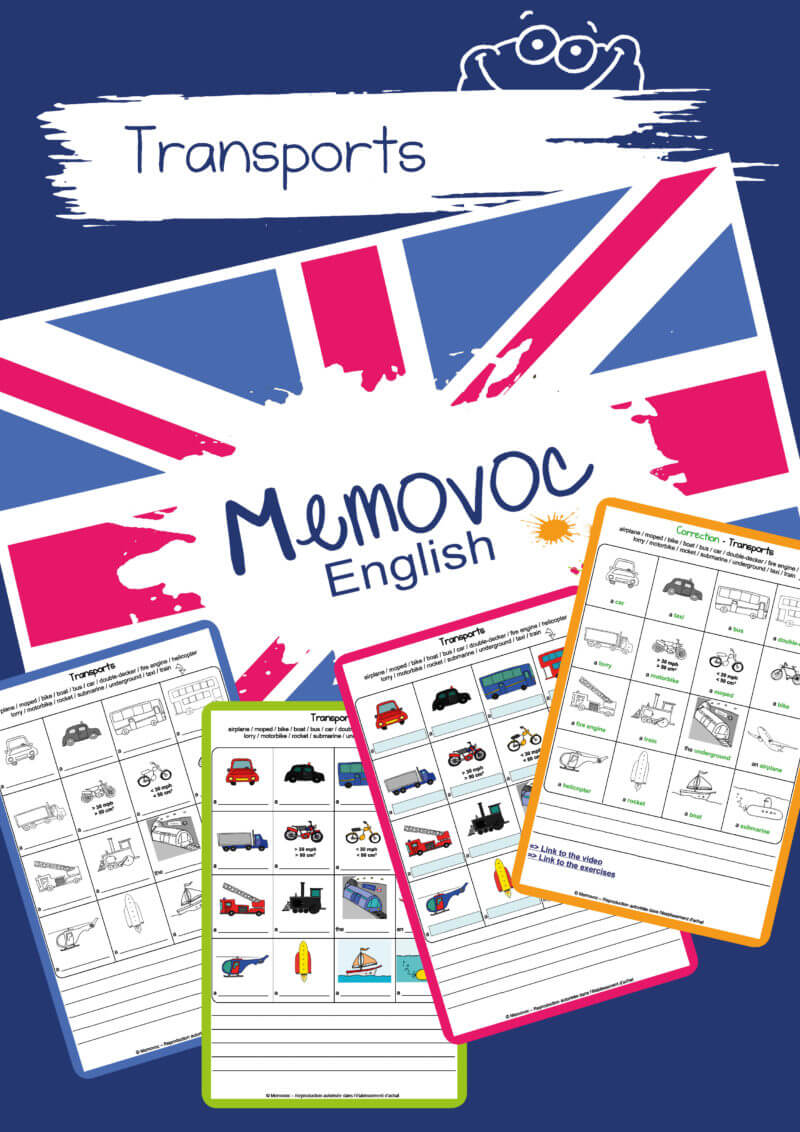 Transports - Vocabulary - PDF Worksheets