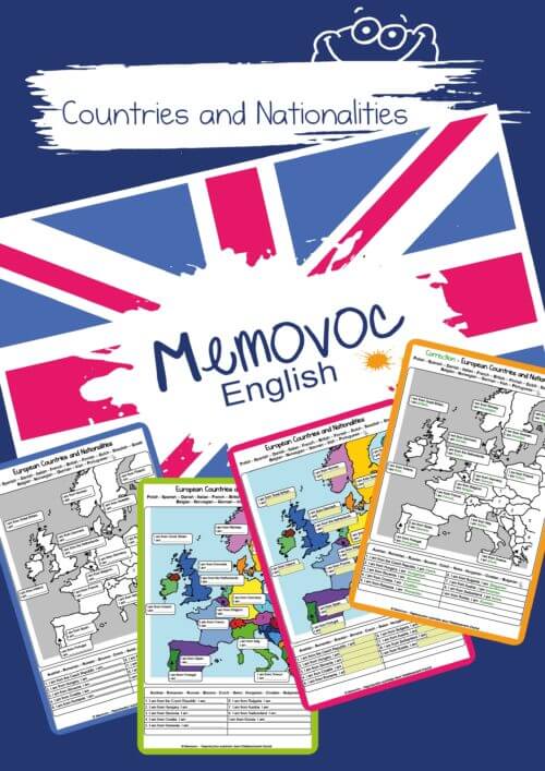 Countries and Nationalities - Vocabulary - PDF Worksheets