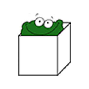 une grenouille dans une boite