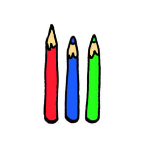 des crayons de couleur