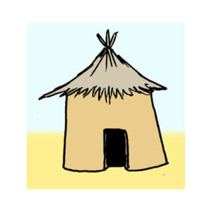 une hutte