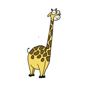 une giraffe