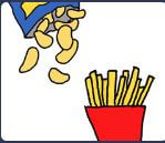 des frites et des chips