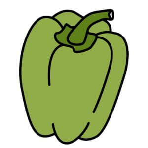 un poivron vert