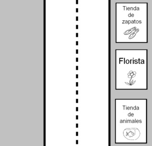 Un fleuriste situé entre deux magasins