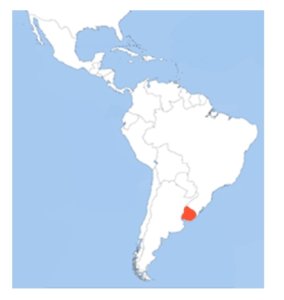 Carte de l'Uruguay