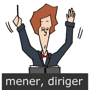 verbe mener, diriger