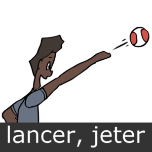 verbe lancer, jeter