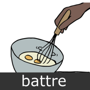 verbe battre (des oeufs par exemple)