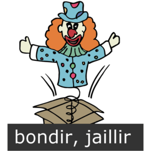 verbe bondir ou jaillir