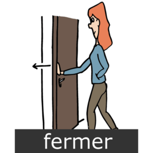 verbe fermer (une porte par exemple)