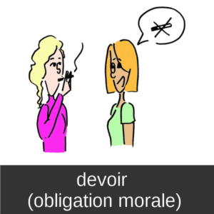 verbe devoir, obligation morale, conseil