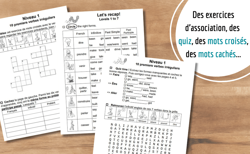 Mémoriser les verbes irréguliers anglais - niveau 1 - Memovoc